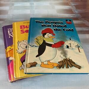 Vintage 70s Lot of 3 Disney Wonderful World of Reading Books (Quirky Characters)